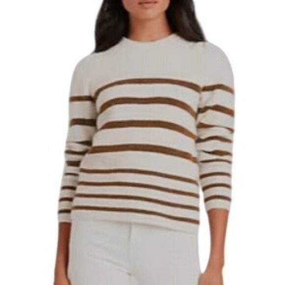 Banana Republic Sweaters - Banana Republic Women's Medium Stripe Puff Sleeve Wool & Alpaca Blend Sweater